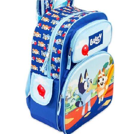 Bluey (ブルーイ) 子供用バックパック - 16インチのスクールバッグ、水筒、ステッカーなど付き | Bluey and Bingo スクールバッグ 女の子 男の子 子供用_4