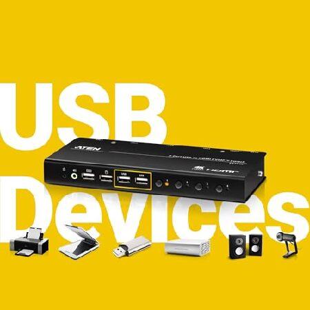 ATEN ATEN CS784H 4ポートUSB HDMI KVMスイッチ - 4K UHD 60Hz