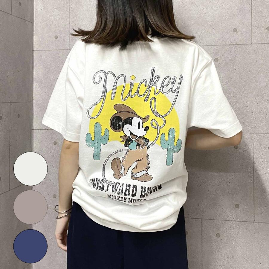 ヴィンテージライクなミッキーマウスTシャツ ウエスタン Mickey Mouse