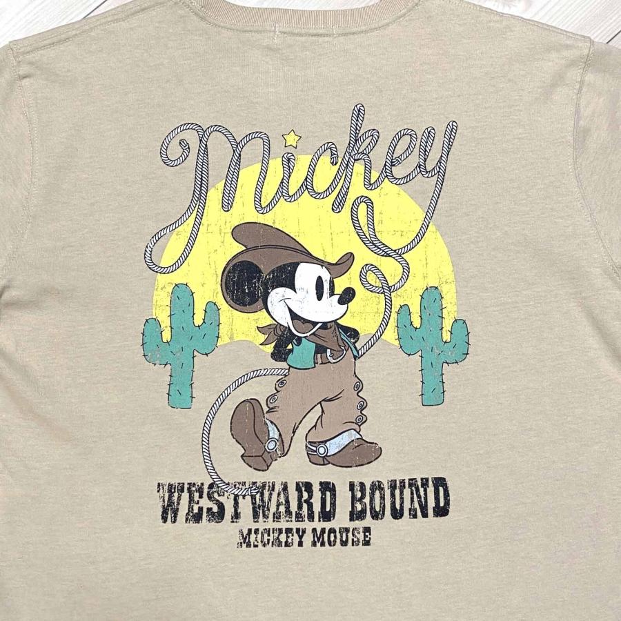 ヴィンテージライクなミッキーマウスTシャツ ウエスタン Mickey Mouse