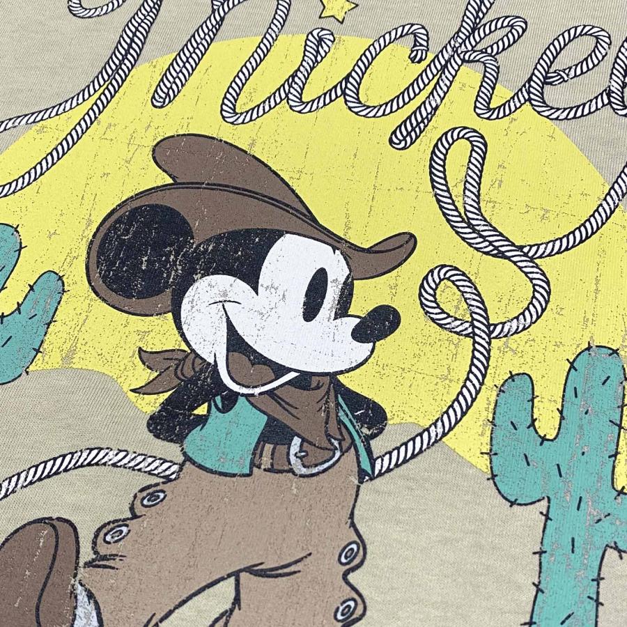 ヴィンテージライクなミッキーマウスTシャツ ウエスタン Mickey Mouse