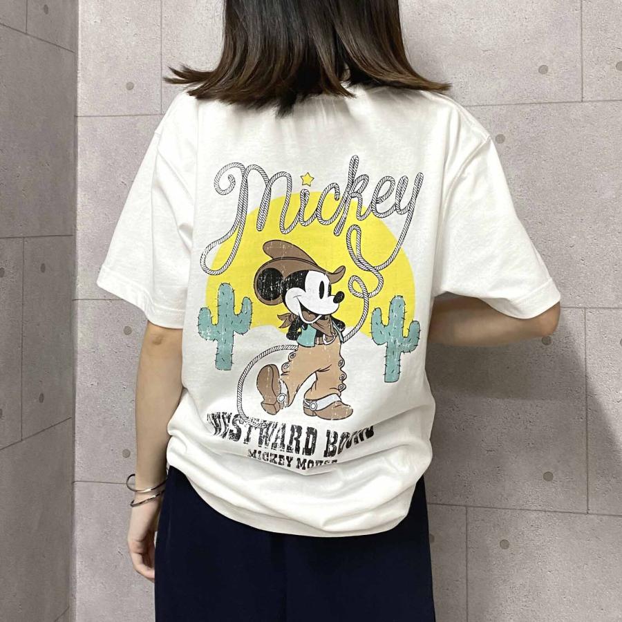 ヴィンテージライクなミッキーマウスTシャツ ウエスタン Mickey Mouse