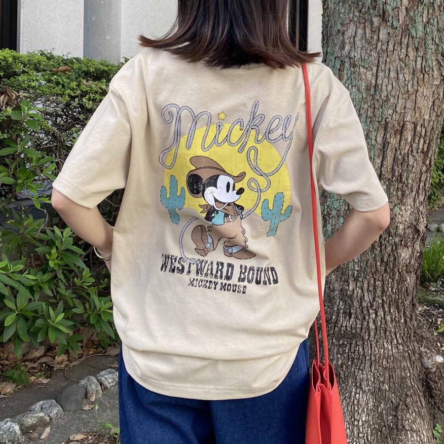 ヴィンテージライクなミッキーマウスTシャツ ウエスタン Mickey Mouse