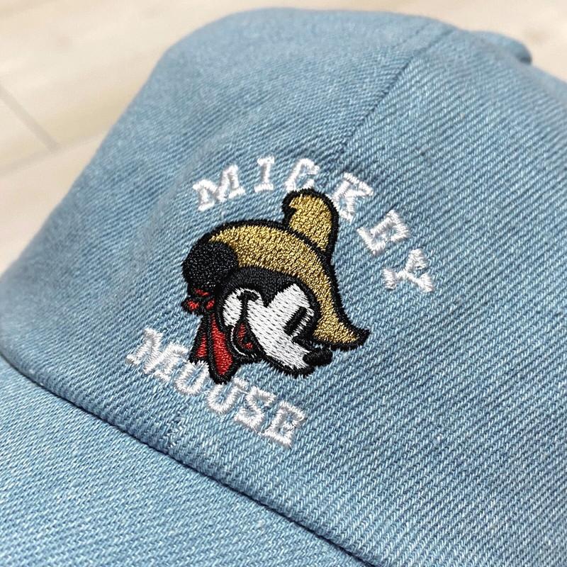 Mickey Mouse ミッキーマウス ウエスタンミッキー 振り刺繍 デニム