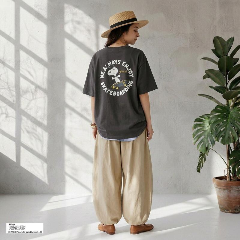 PEANUTS SNOOPY スヌーピー スケータースヌーピー Tee Tシャツ