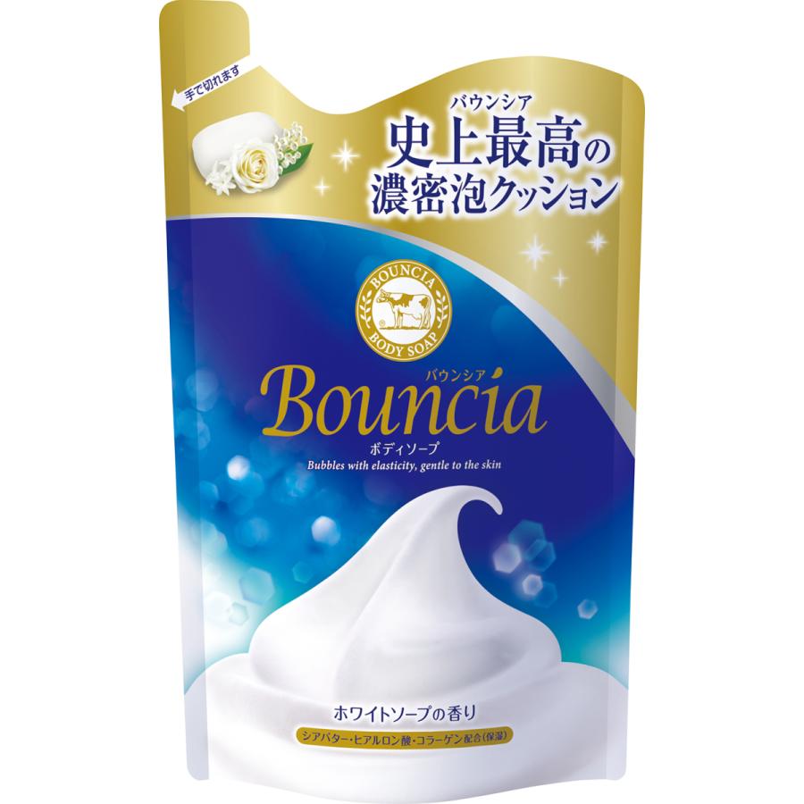 牛乳石鹸　バウンシアボディソープ　つめかえ　ホワイトソープの香り　400ml｜awaawaya