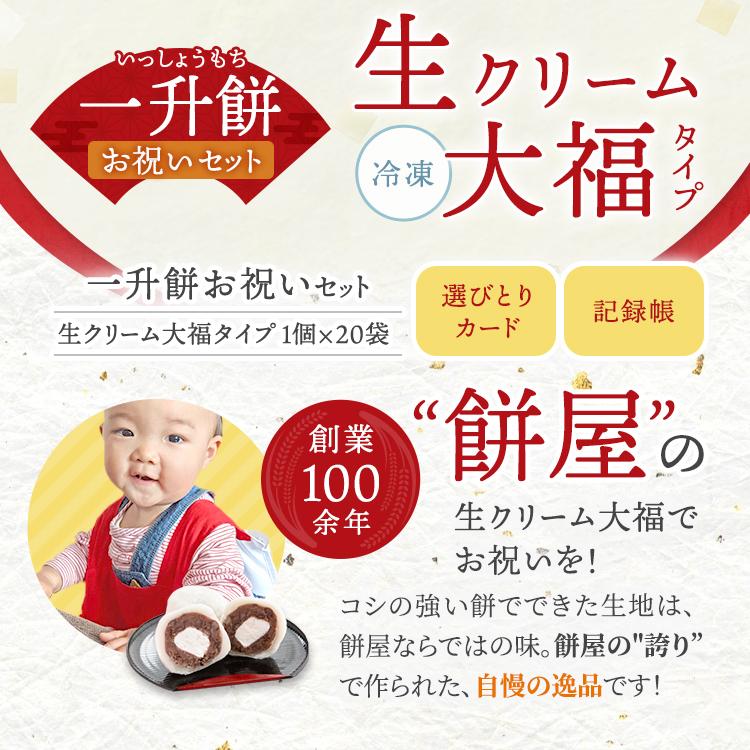 こがねもち 一升餅 生クリーム大福 1歳 お祝い セット 送料無料 小分け