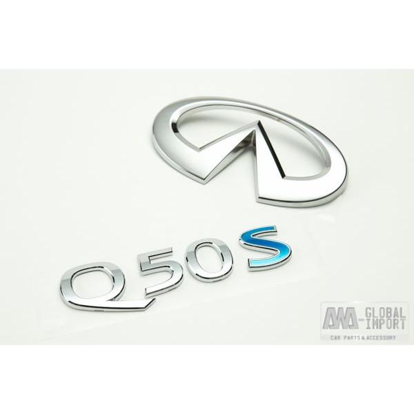 USインフィニティ Q50 V37スカイライン エンブレムセット リア2点