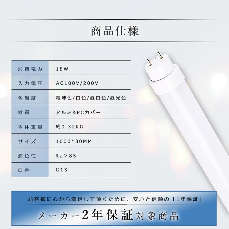 LED蛍光灯 35w形 直管 1000mm 全工事不要 広角 35W型 直管LEDランプ 直管LED蛍光灯 35型 3600lm G13口金 LED蛍光灯 直管型 35形 直管LED照明ライト 2年保証｜awagras01｜16