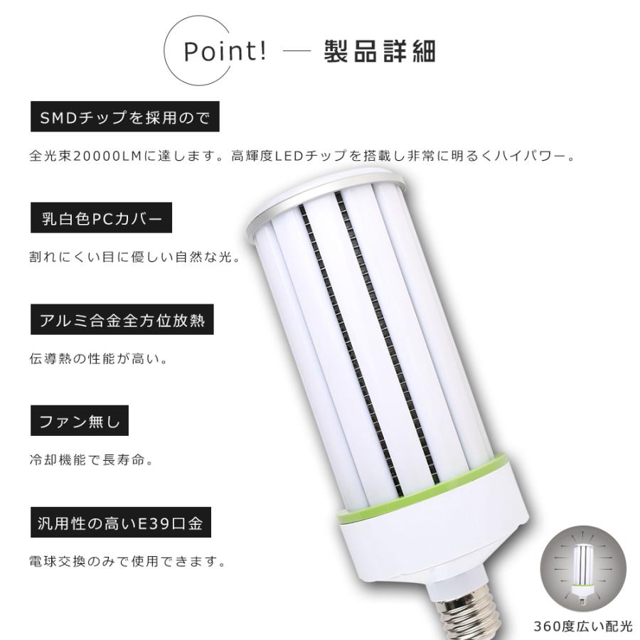 LED電球 コーンライト LED水銀灯 E39 LED水銀ランプ 1000W相当 LED電球 コーンライト LED水銀灯 E39 LED水銀ランプ 1000W相当