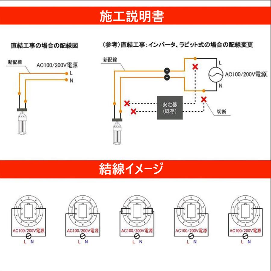 FHT42EX FHT42EXD 42形 FHT42EX led交換コンパクト蛍光灯 FHT42EXD 16w 2560lm GX24Q口金 LED蛍光ランプ FHT42EX-D FHT42EX-D ツイン蛍光灯｜awagras01｜08