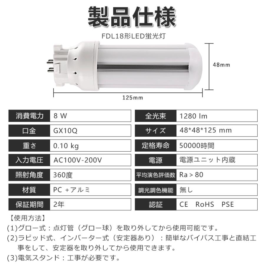FDL18EXN LED FDL18EX-N FDL18EX コンパクト形蛍光灯 8W 1280lm FDL18EXN LED FDL18EX-N FDL18EX コンパクト形蛍光灯 8W 1280lm