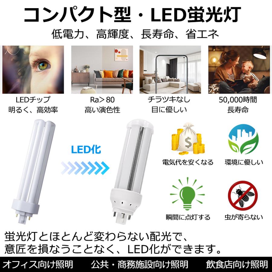 FHT42EXL LED FHT42EXN FHT42EXD FHT42EX LED コンパクト形蛍光灯 16W 2560lm 口金GX24q-4 ツイン3 BB・3 ユーライン3 fht42 led化 配線工事必要 PSE認証済み｜awagras02｜06