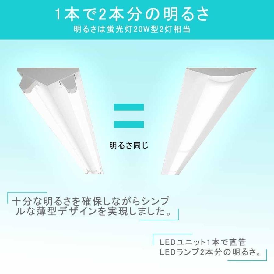 LEDベースライト 20W形2灯相当 25w 4000lm 天井直付 632mm 発光部交換