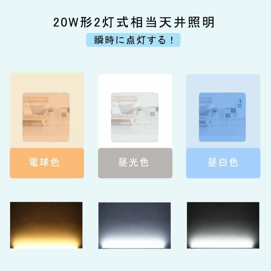 LEDベースライト 20W形2灯相当 25w 4000lm 天井直付 632mm 発光部交換