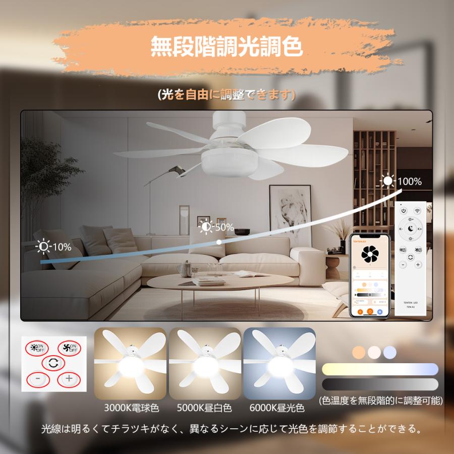 湿気対策】LED シーリングファン シーリングファンライト 6畳 8畳 12畳