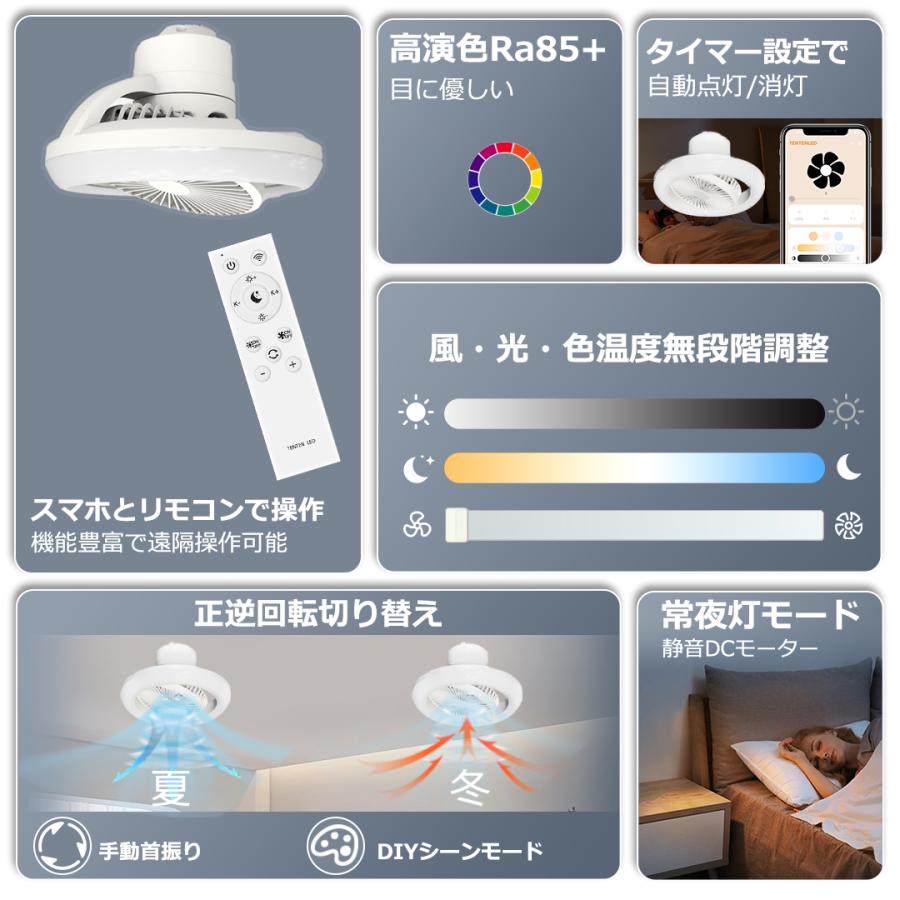 【Alexa Google 対応】シーリングファン ライト リモコン付き Alexa/Google Home対応 シーリングファンライト リモコン付き