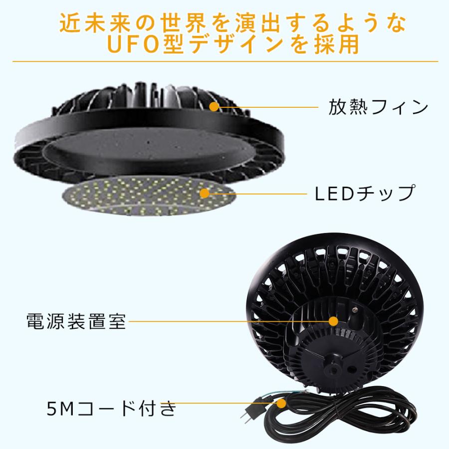UFO型 LED高天井灯 LED投光器100W 1000W形水銀ランプ器具相当