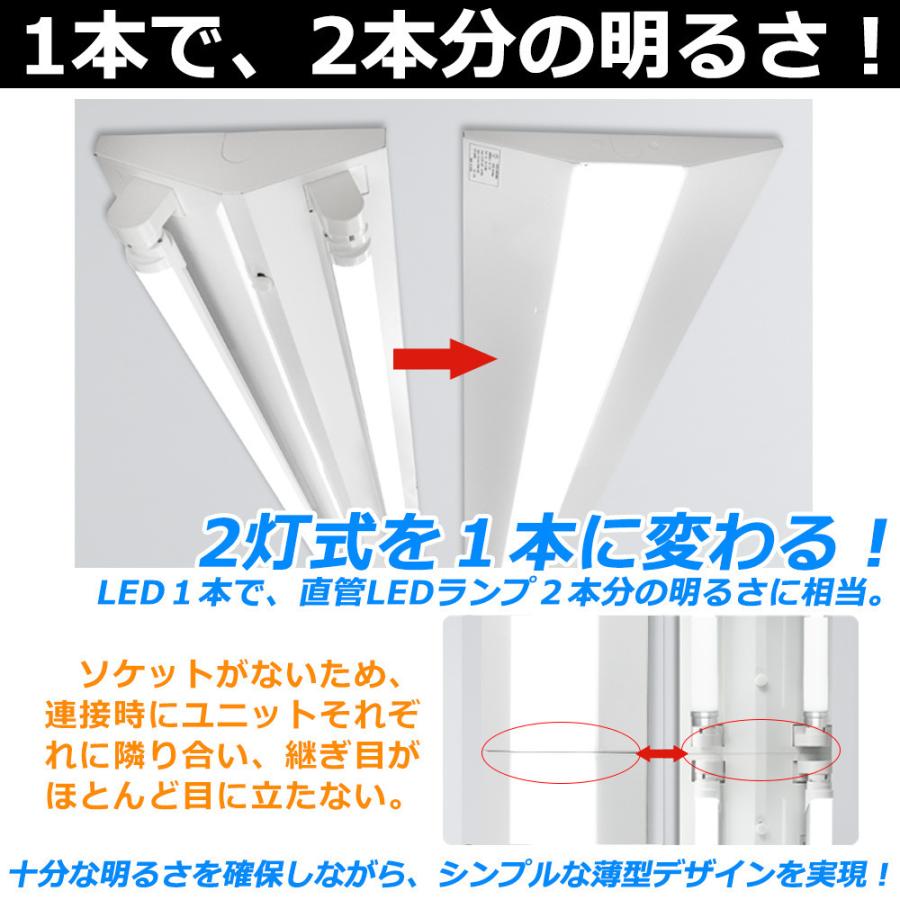 ledベースライト 逆富士 8000lm 40w 2灯 led 蛍光灯 器具一体型 ledベースライト 逆富士 8000lm 40w 2灯 led 蛍光灯 器具一体型