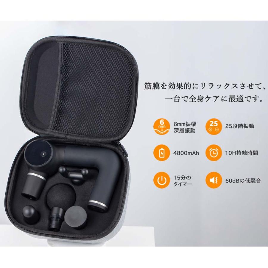 筋膜ガン 電動マッサージ器 手持ち 筋肉リラック 筋膜ケア 顔 肩 腰 足