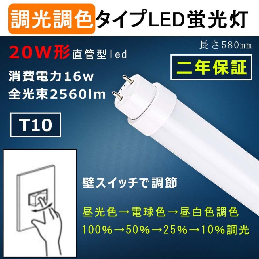 調光 調色 20w形led led蛍光灯 グロー式工事不要 消費電力16W 全光束