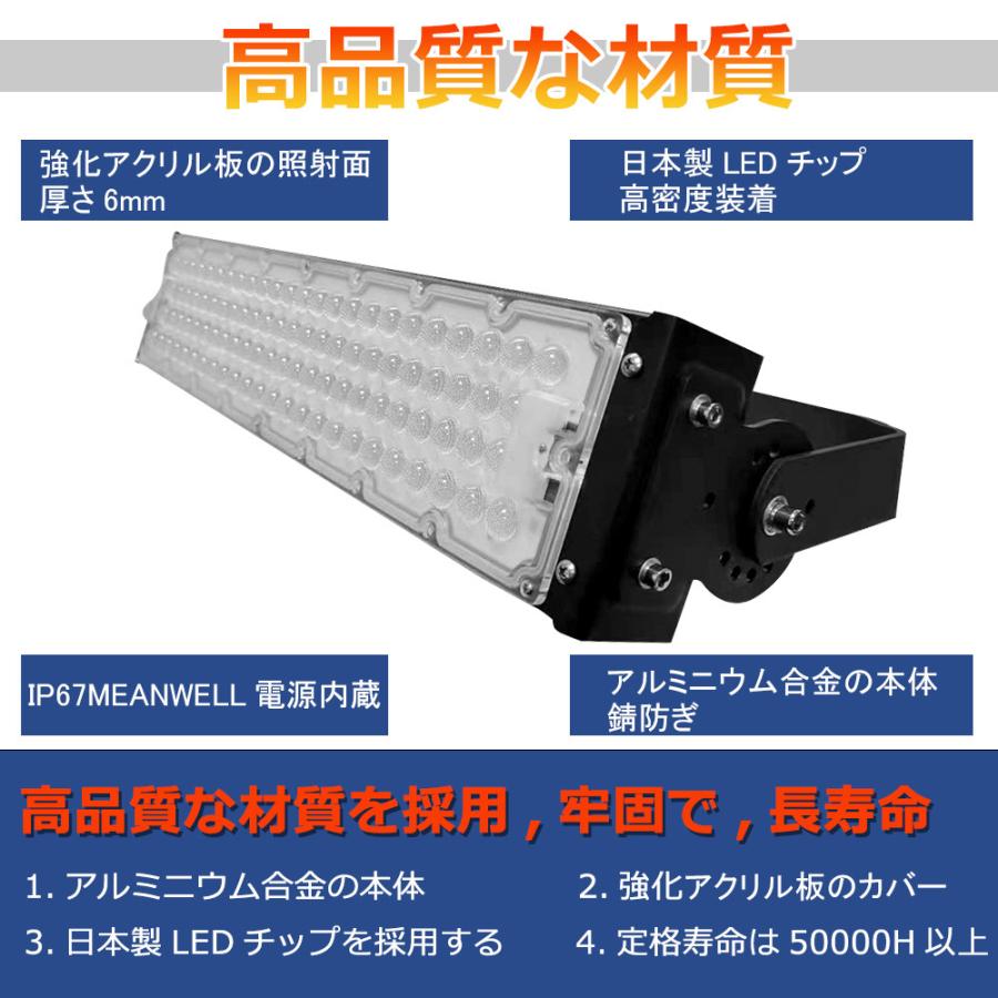 led投光器 300W 48000lm IP65防水 投光器 LED 屋外 看板 駐車場 倉庫 工場 作業灯 防犯灯 工事現場 LED 照明器具  高天井 120°広角 スポットライト 二年保証