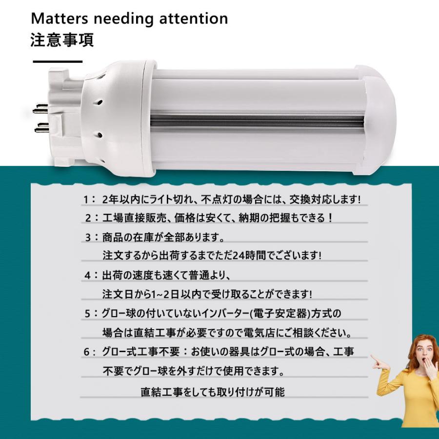 LEDコンパクト蛍光灯 FDL27W形対応 GX10Q 12W 高輝度1920LM 360度発光