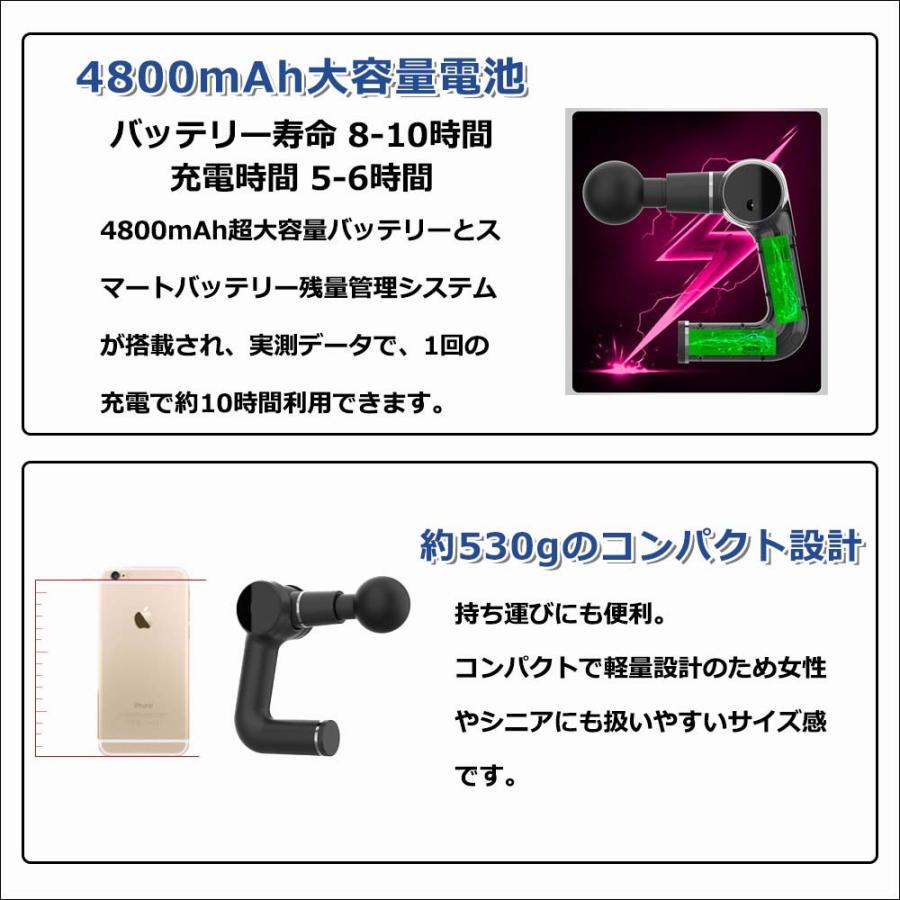筋膜リリースガン 電動マッサージ器 ハンディガン アタッチメント