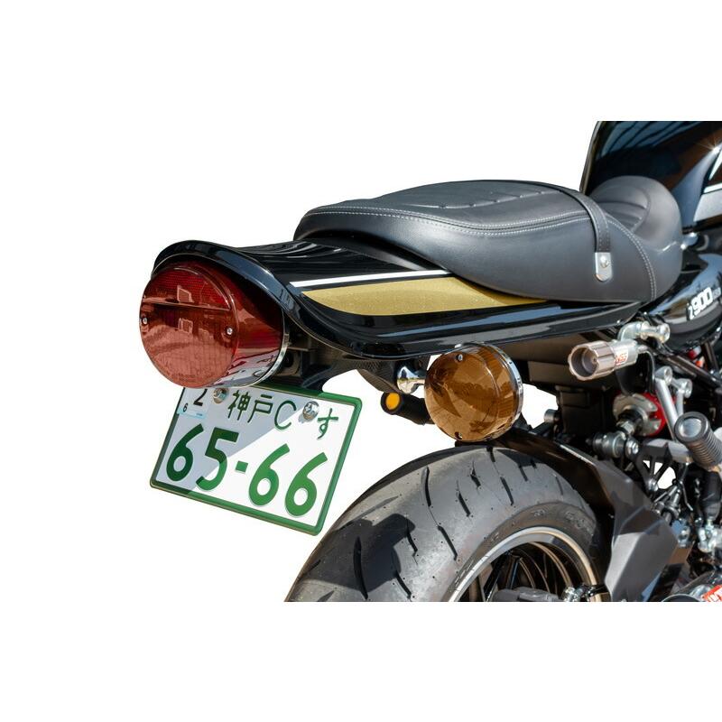 【正規品】ARCHI アーキ ABSロングテールカウル メタリックディアブロブラック ゴールドライン Z900RS/CAFE 18-22 カスタム パーツ｜awaji-moto-parts｜02