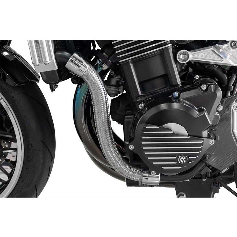 ARCHI Z900RS '21-'24 クローム ステンメッシュラジエター ARCHI Z900RS '21-'24 クローム ステンメッシュラジエター