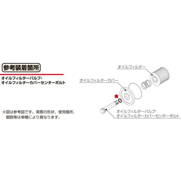 KITACO キタコ Oリング OH-08 ホンダ車のオイルフィルターカバーセンターボルト用｜awaji-moto-parts｜02