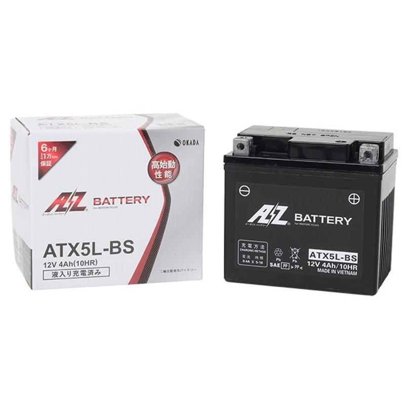 AZ BATTERY エーゼットバッテリー ATX5L-BS 液入充電済み FTR223 SL230