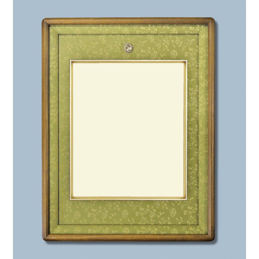 チーク仕上げ皇居受章記念写真額半切サイズ　　和室、洋室、どちらにもピッタリな額縁です。 | 