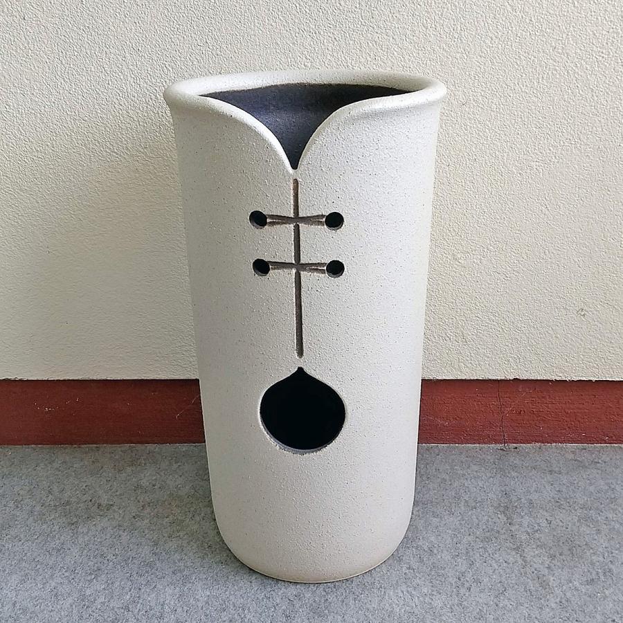 陶器傘立て　ツートンカット傘立　信楽焼　524-06　ヤマタツ陶業 陶器傘立て ツートンカット傘立 信楽焼 アンブレラスタンド ヤマタツ