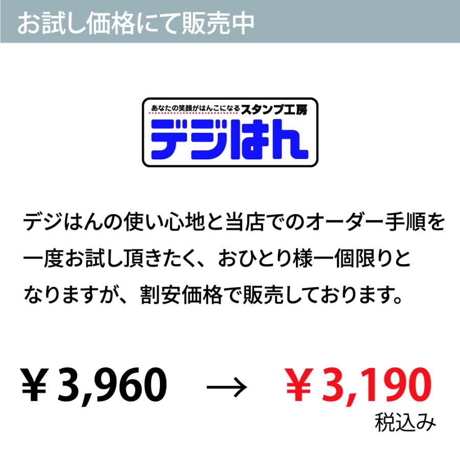 お試し スタンプ 画像あり　オリジナル オーダー 作成　デジはん Mタイプ16×56mm くっきり鮮明なのが特徴です。スタンプ 専用 補充 インク 1本付属 | デジはん | 01