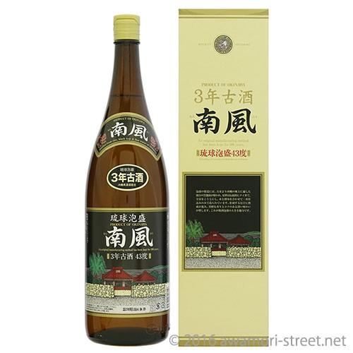 泡盛 古酒 沖縄県酒造協同組合 / 南風 3年古酒 43度,1800ml 贈り物