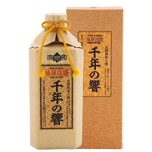 千年の響　泡盛 泡盛 古酒 今帰仁酒造 / 千年の響 長期熟成古酒 25度,720ml 贈り物