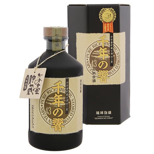 千年の響　泡盛 泡盛 千年の響 かめ壷貯蔵 7年古酒 43度,720ml / 今帰仁酒造 : 泡盛