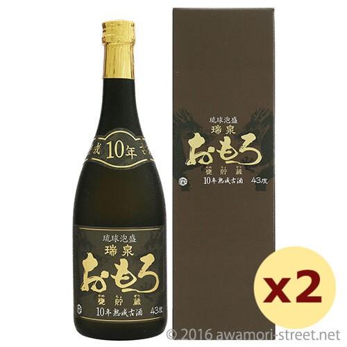 瑞泉 おもろ 十年熟成古酒 43度 720ml 2本セット 泡盛 古酒 瑞泉酒造 / おもろ 10年古酒 43度,720ml×2本セット 贈り物