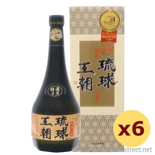 泡盛 古酒 多良川 / 琉球王朝 特選古酒 30度,720ml ×6本セット