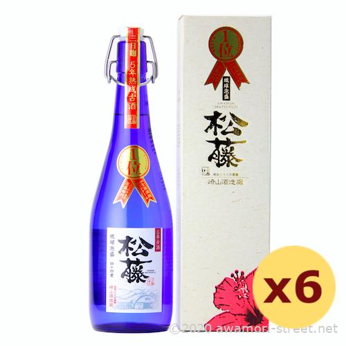 泡盛 古酒 崎山酒造廠 / 松藤 5年古酒 44度,720ml x 6本セット 送料