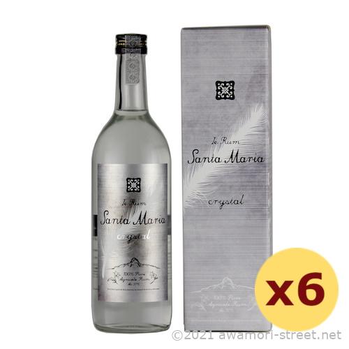 ラム酒 伊江島蒸留所 / イエラム サンタマリア クリスタル 37度,720ml x 6本セット /  送料無料　贈り物 ギフト お歳暮 お中元 父の日 家呑み 爆買 | ヘリオス酒造