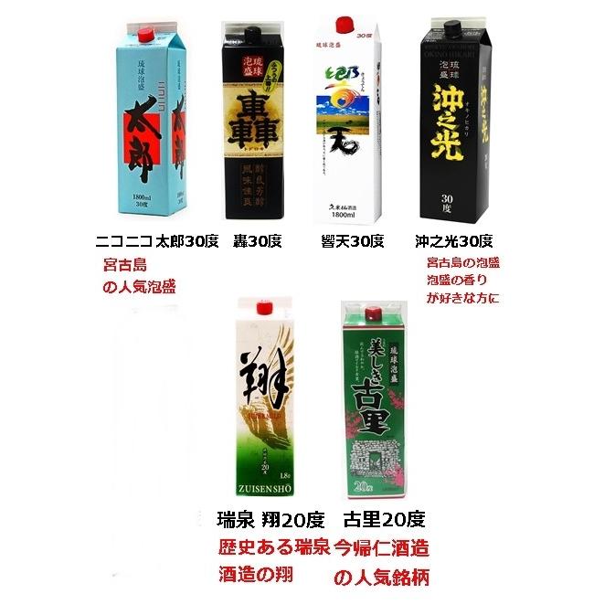 新入荷泡盛 紙パック 24本セット 久米仙 焼酎 日本酒 八重泉 まさひろ酒造 泡盛 泡盛 1.8L パック 選べる 4本 1800ml 琉球泡盛 焼酎 瑞泉 久米仙 菊之露 八重泉 まさひろ 忠孝 送料無料