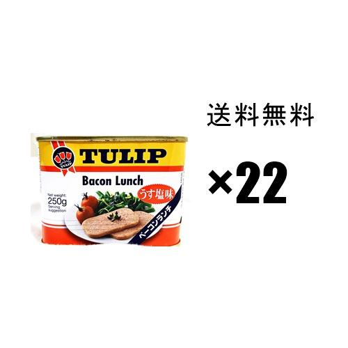 チューリップポーク 「ベーコンランチ」×22缶セット 沖縄缶詰 : 沖縄お