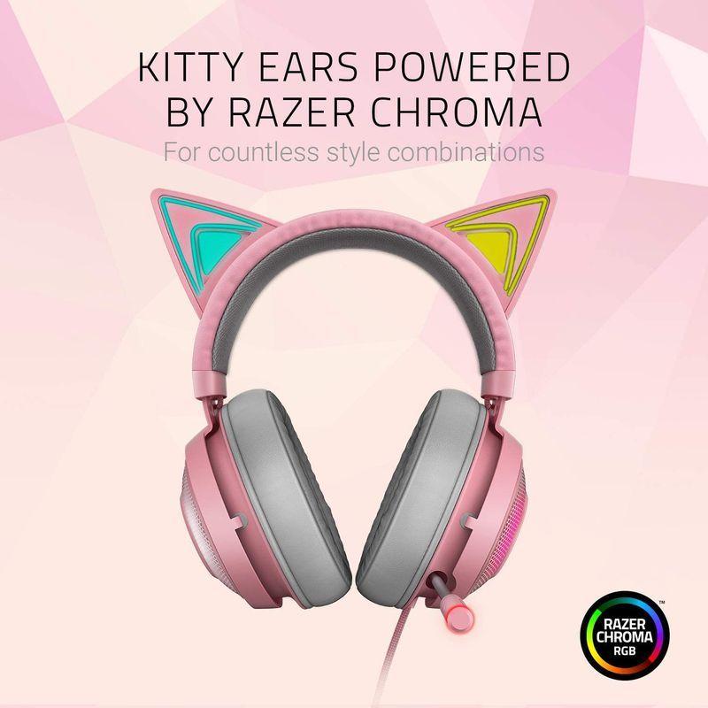 セール中の割引商品 Razer Kraken Kitty Quartz Pink ゲーミングヘッドセット Usb Thx7 1 ネコミミ Chroma ノイズキ 日本初の公式 アウトレットストア Adamshealthyhome Com