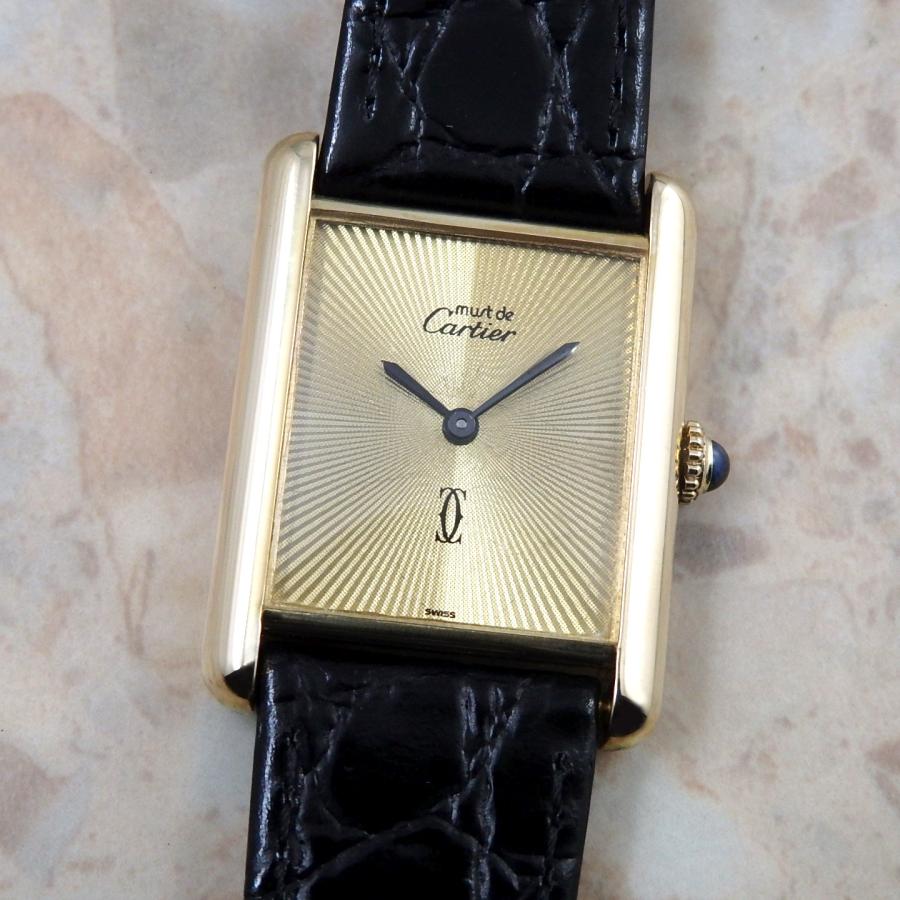 TANK（Cartier） カルティエ マストタンク LM 希少 サンレイ 手巻き式 