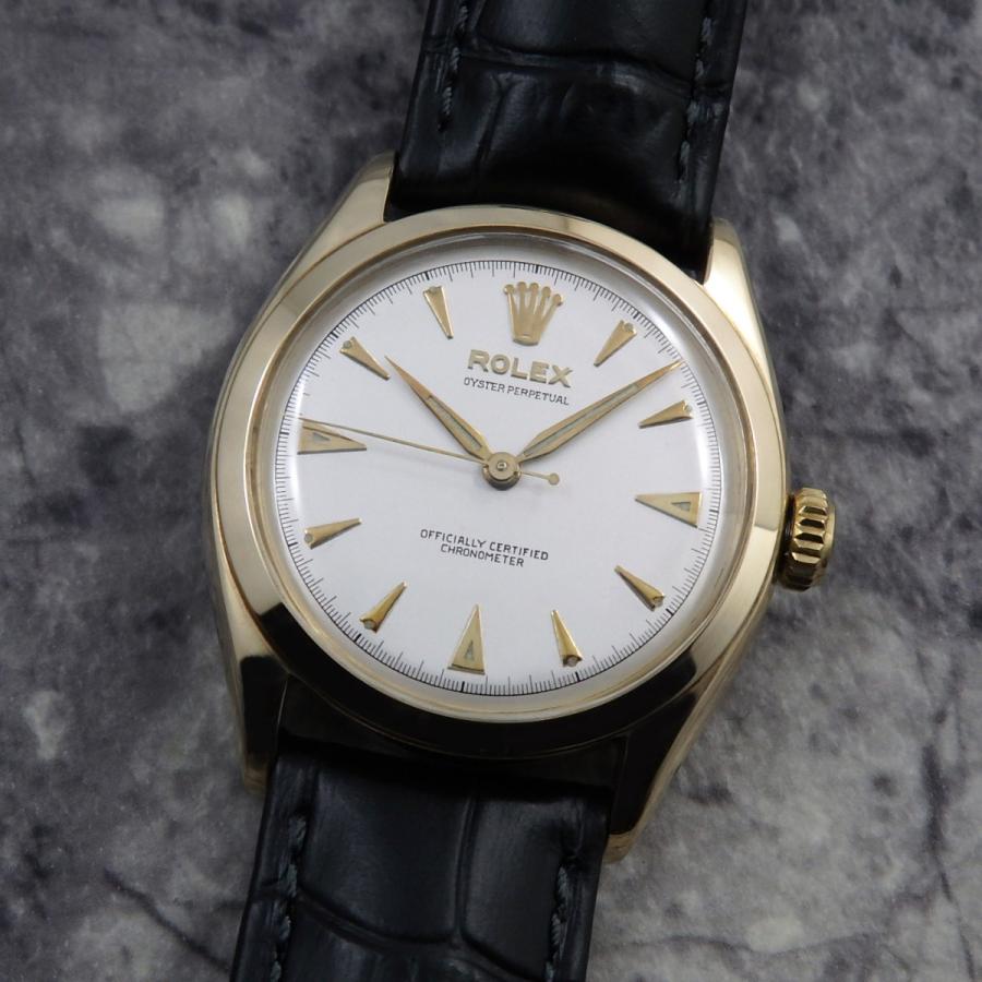オイスター パーペチュアル ROLEX SEMI BUBBLEBACK 6084 YG 金無垢 