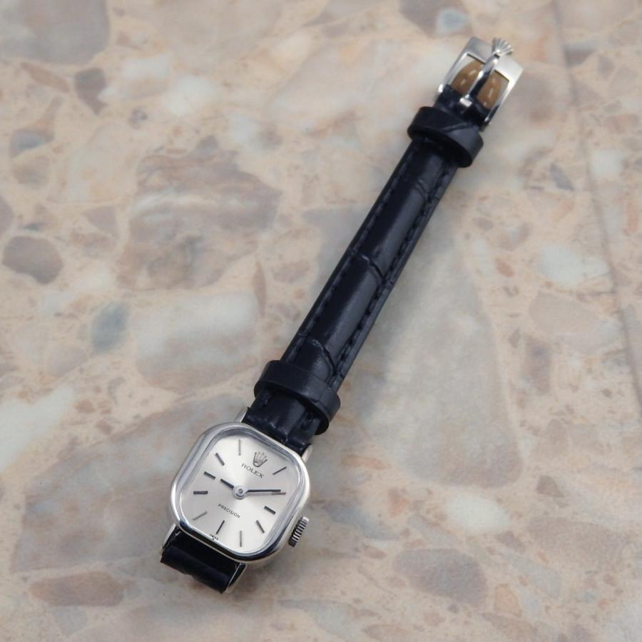 ROLEX ロレックス レディース 18K WG アンティークウォッチ 角まる 