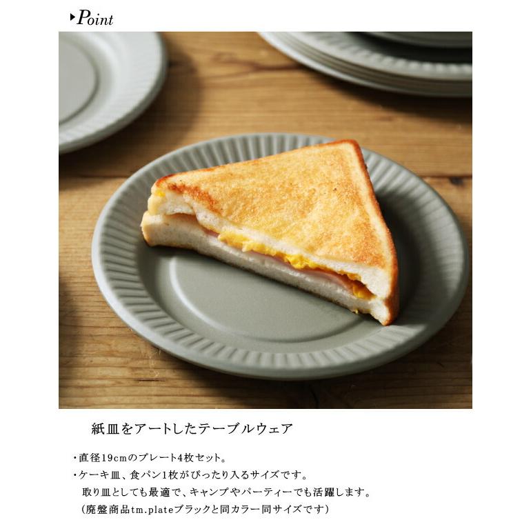 皿 ideaco イデアコ 食器 直径19cm プレート19 4枚セット b fiber 