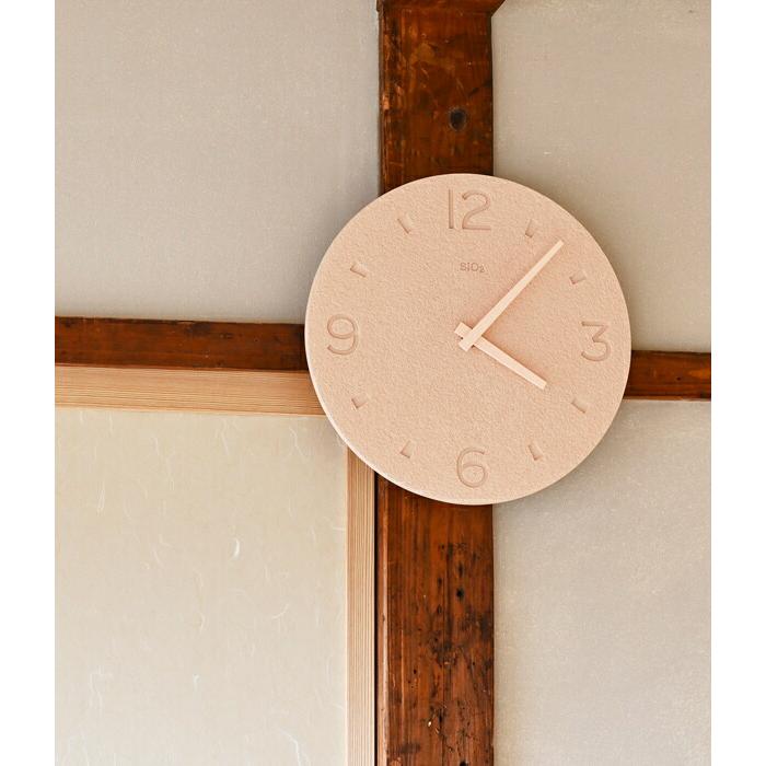 掛け時計 Lemnos タカタレムノス NY21-03 珪藻土の時計 掻き落とし